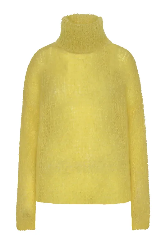 Livia LS Roll Neck Pullover Yellow sold by American Dream