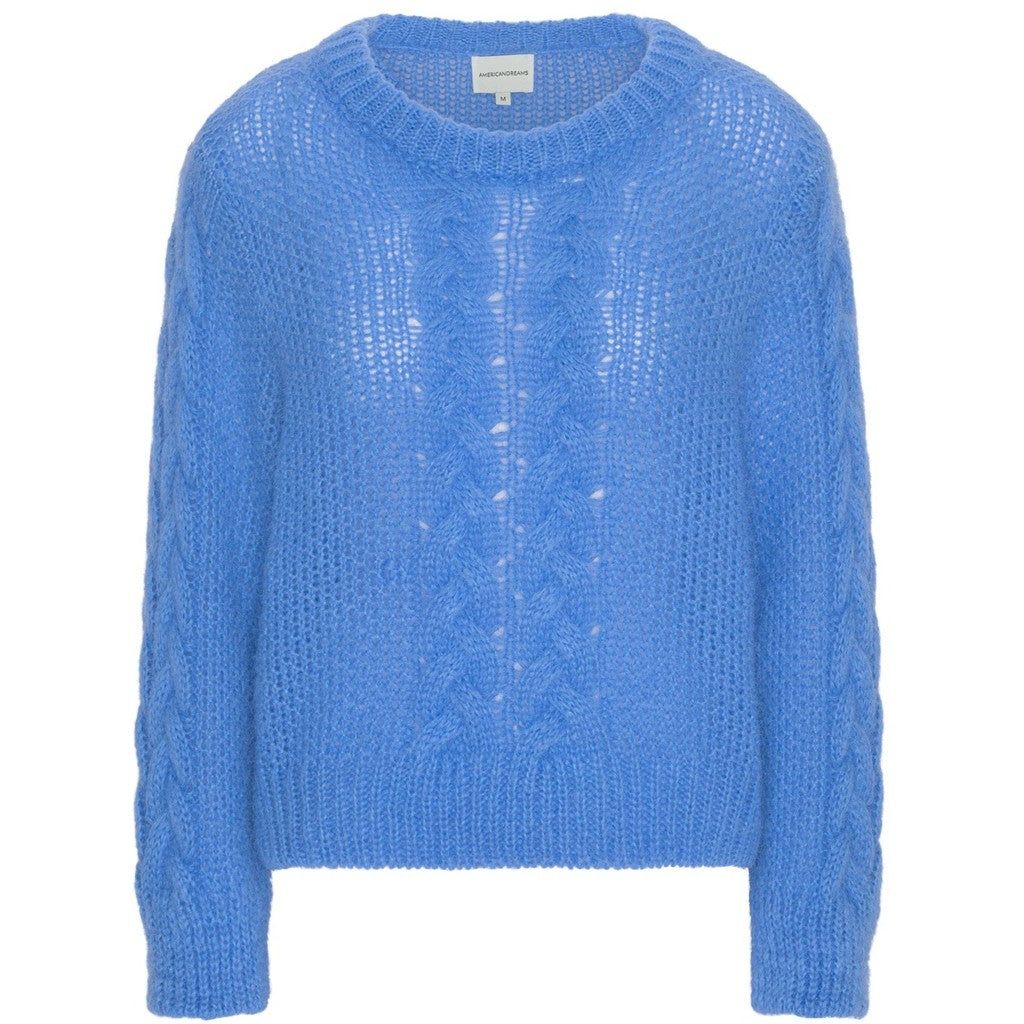 Louisa Cable Knit Pullover - Sky Blue sold by American Dream