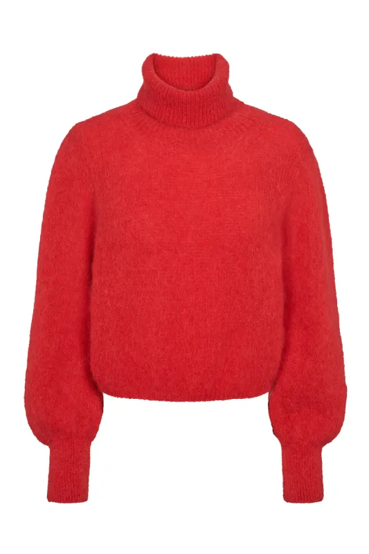 Piro Rollneck Long Sleeves Lipstick Red sold by Americandreams
