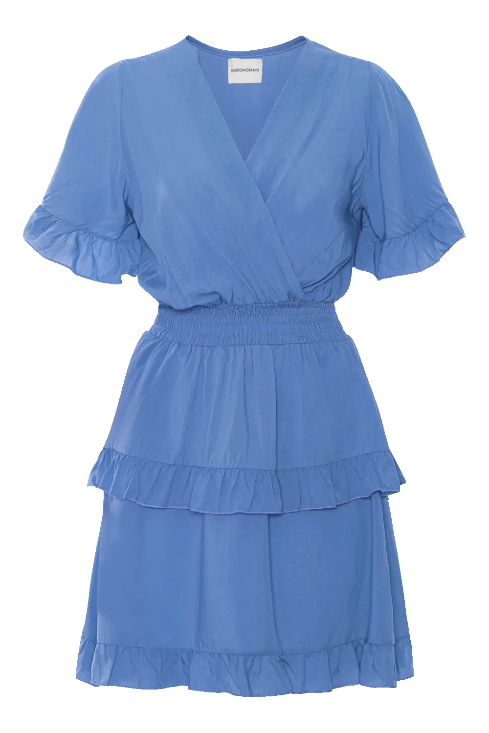 Ella Short Dress Solid Sky Blue sold by Americandreams