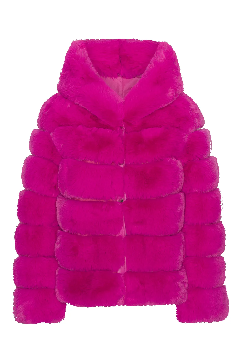 Blake Short Faux Fur Jacket Neon Pink sold by Americandreams