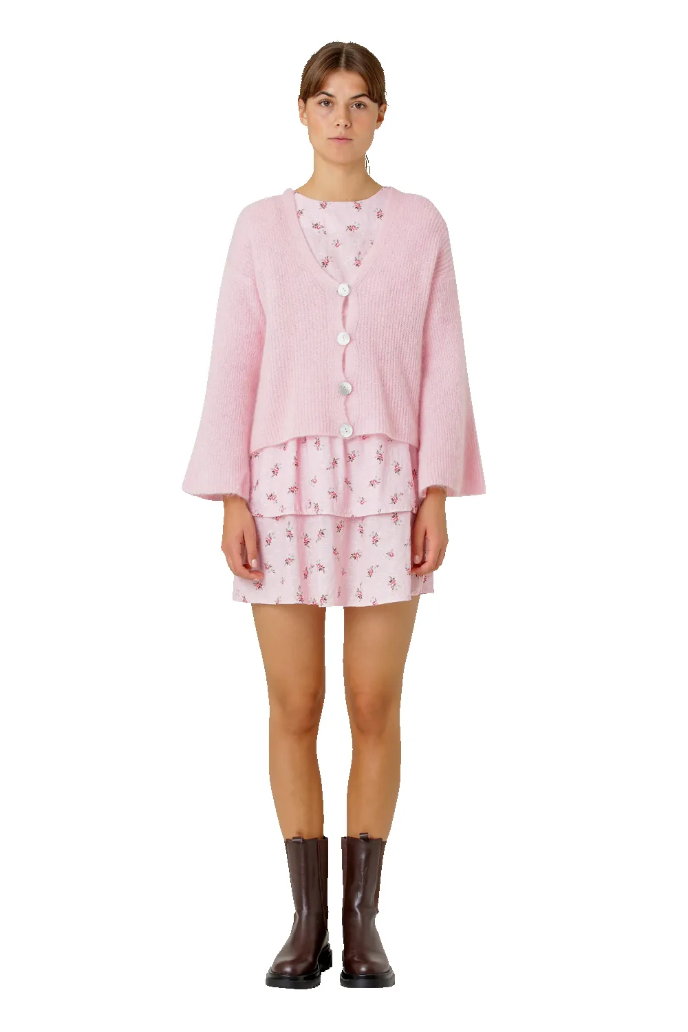 Sandra Oversized Cardigan Soft Berry sold by Americandreams product image thumbnail 2