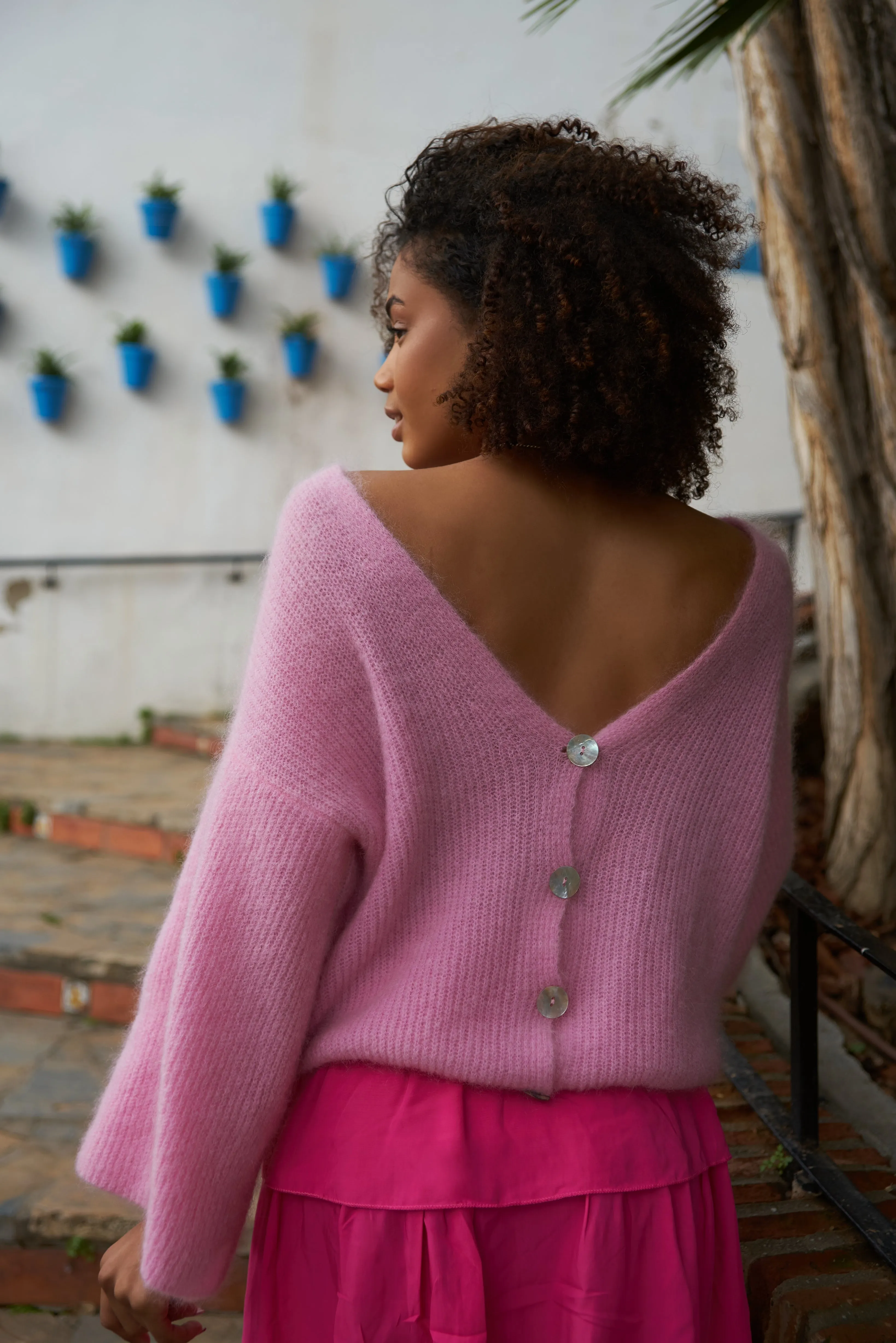 Sandra Oversized Cardigan Soft Berry sold by Americandreams product image thumbnail 4