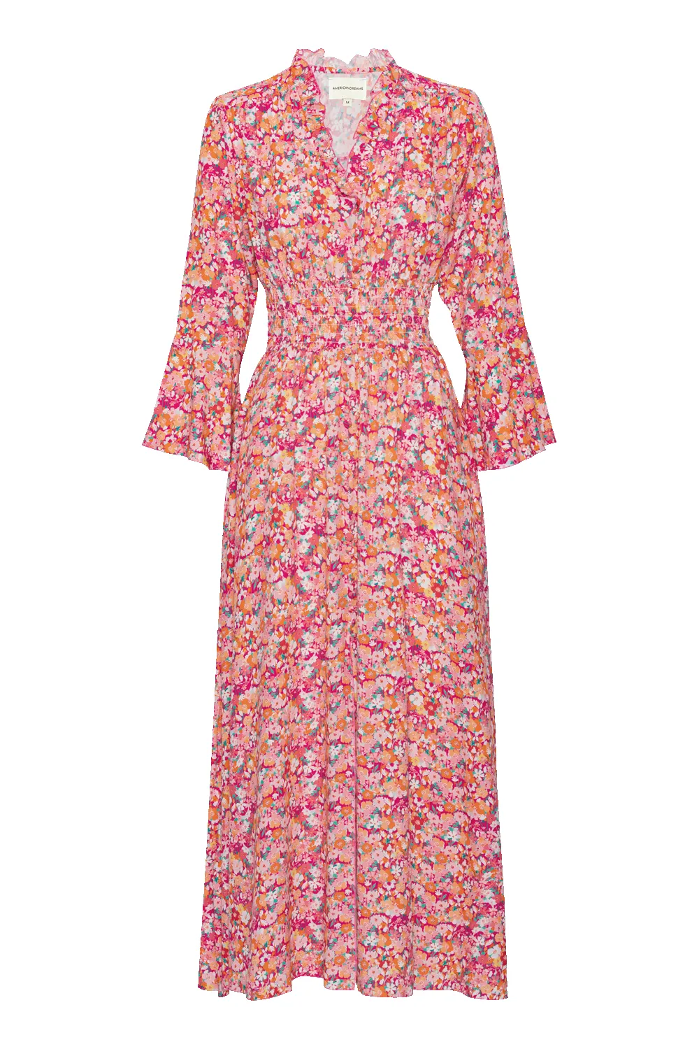 Sally Long Dress Red Flower sold by Americandreams