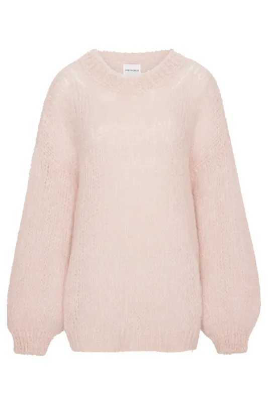 Pepper Round Neck Pullover Light Pink made by Americandreams