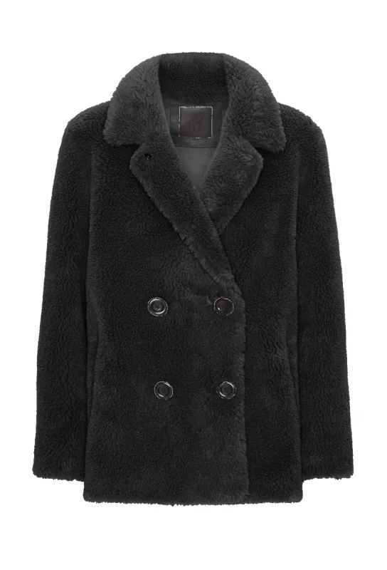 Fiona Short Coat Without Fur Black made by Americandreams