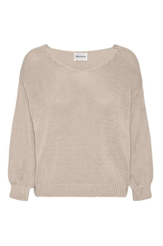 Milana LS Light Cotton Knit Beige sold by Americandreams