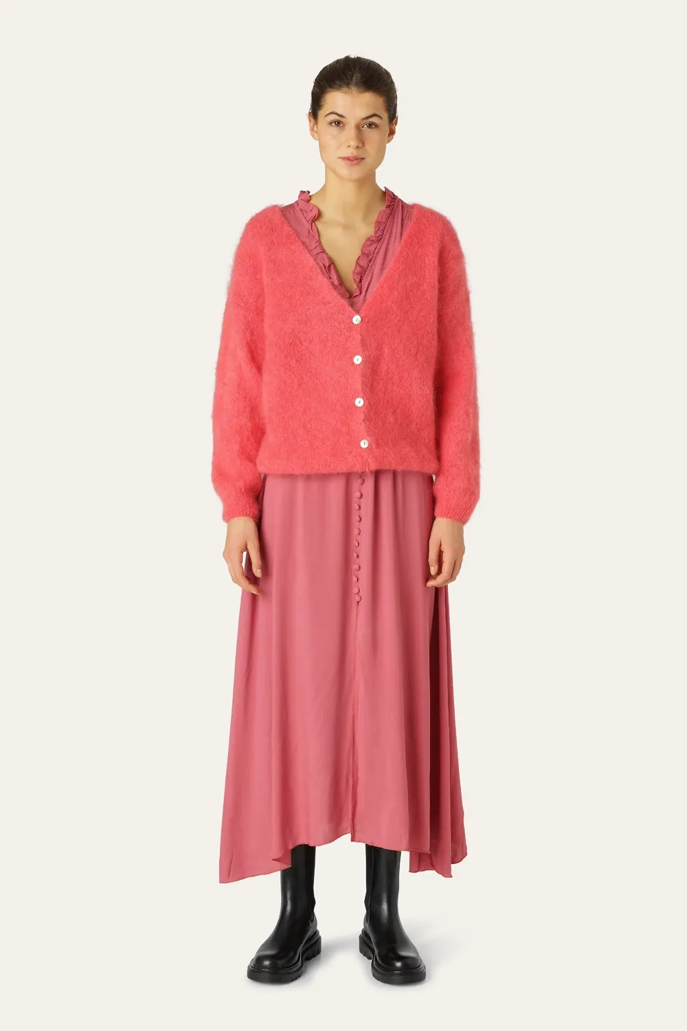 Cornelia LS Cardigan Coral Red sold by Americandreams product image thumbnail 2