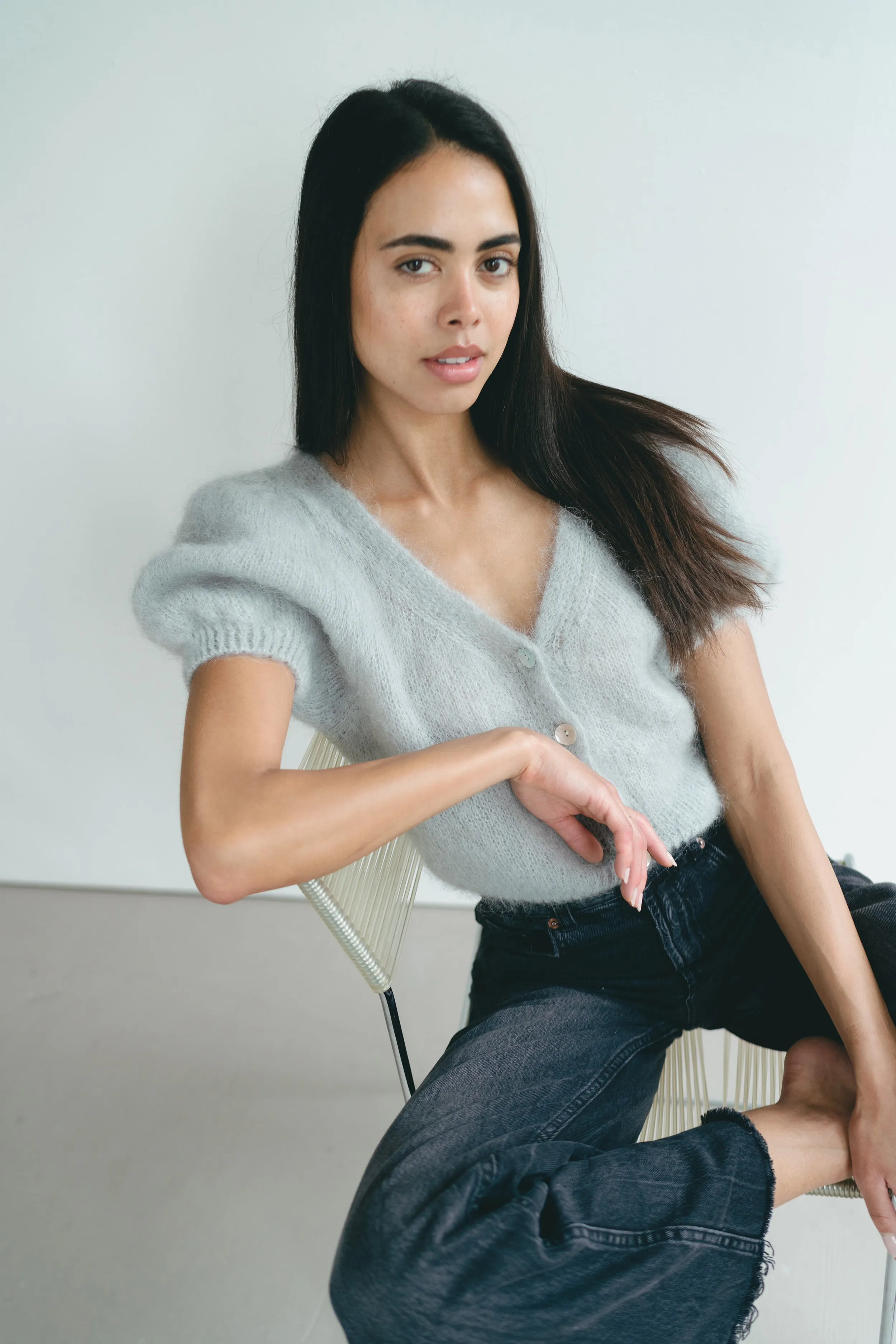 Harper Cardigan Light Grey sold by Americandreams product image thumbnail 2