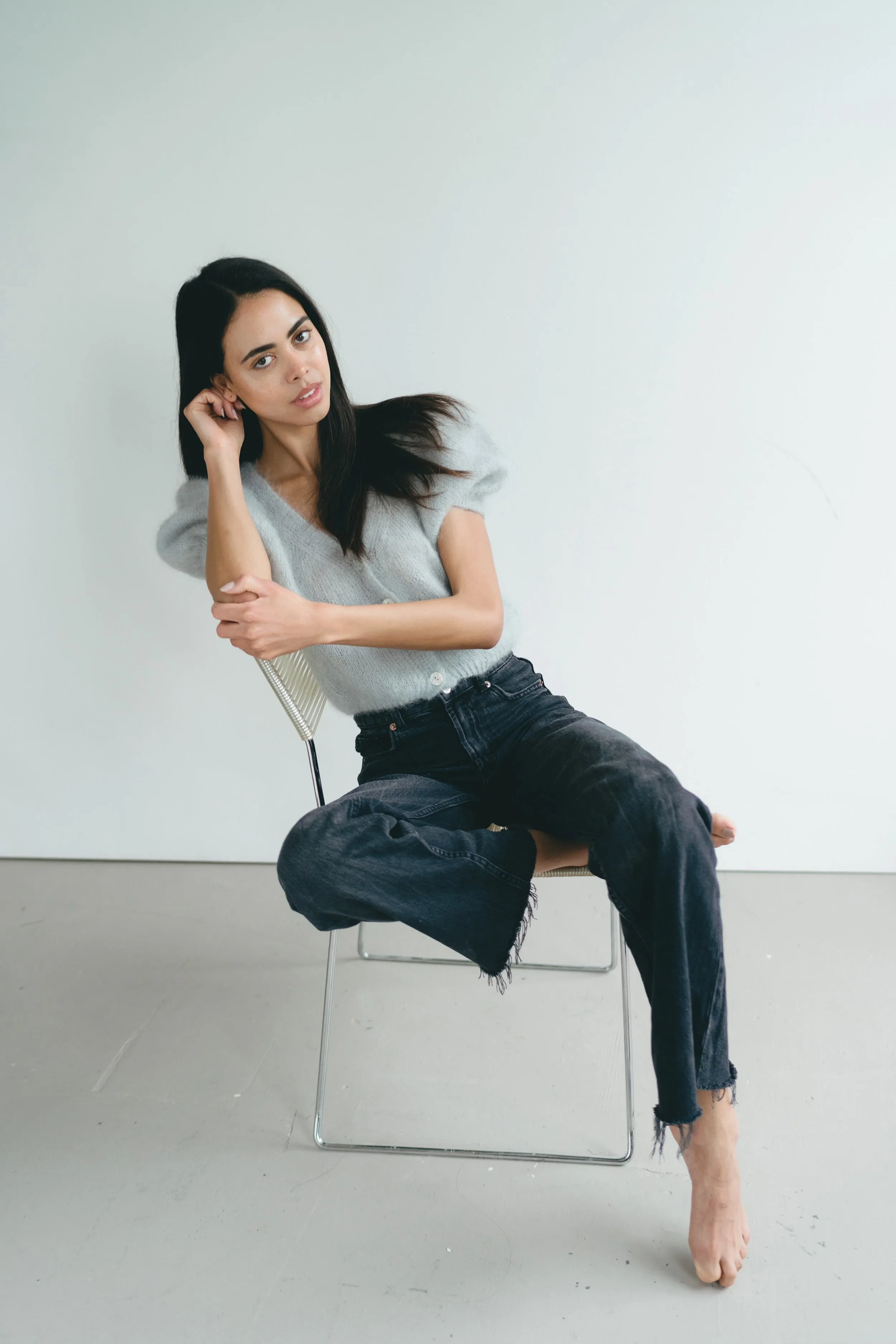 Harper Cardigan Light Grey sold by Americandreams product image thumbnail 3