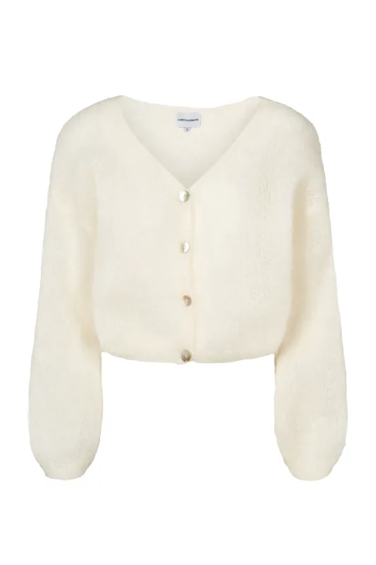 Cornelia Cropped Cardigan White sold by Americandreams