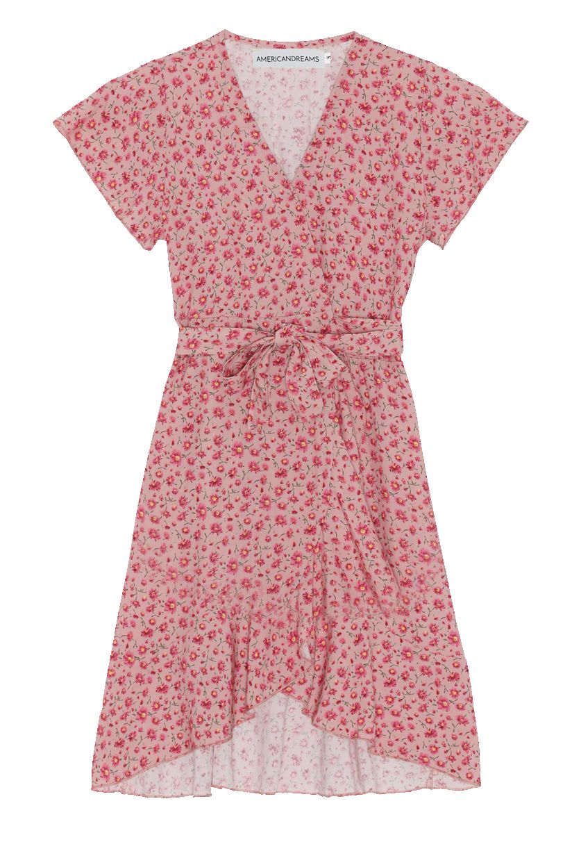 Milly Wrap Dress Kids Pink Flower sold by Americandreams
