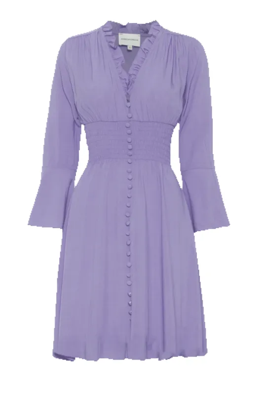 Sally Short Dress Solid Lilac sold by Americandreams