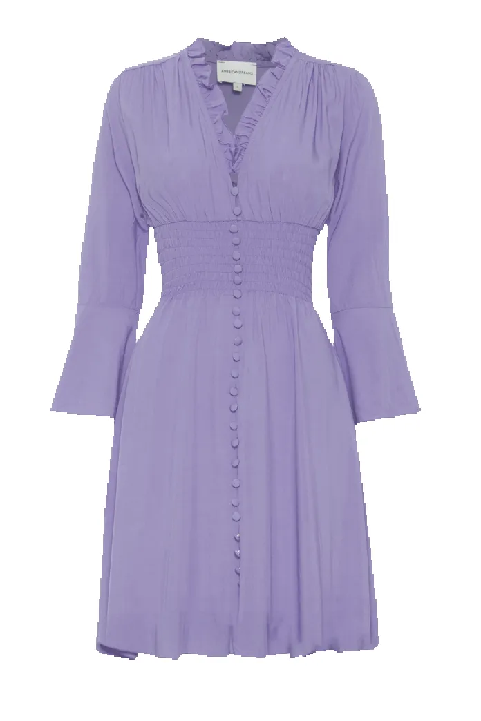 Sally Short Dress Solid Lilac sold by Americandreams