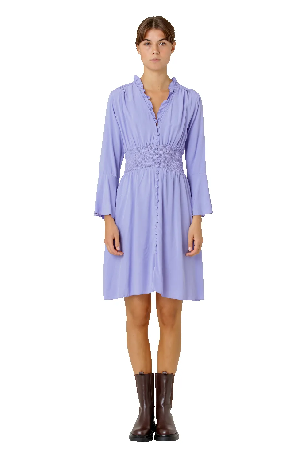 Sally Short Dress Solid Lilac sold by Americandreams product image thumbnail 2