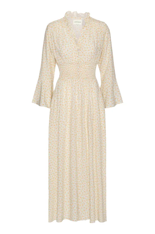 Sally Long Dress Cream Flower sold by Americandreams