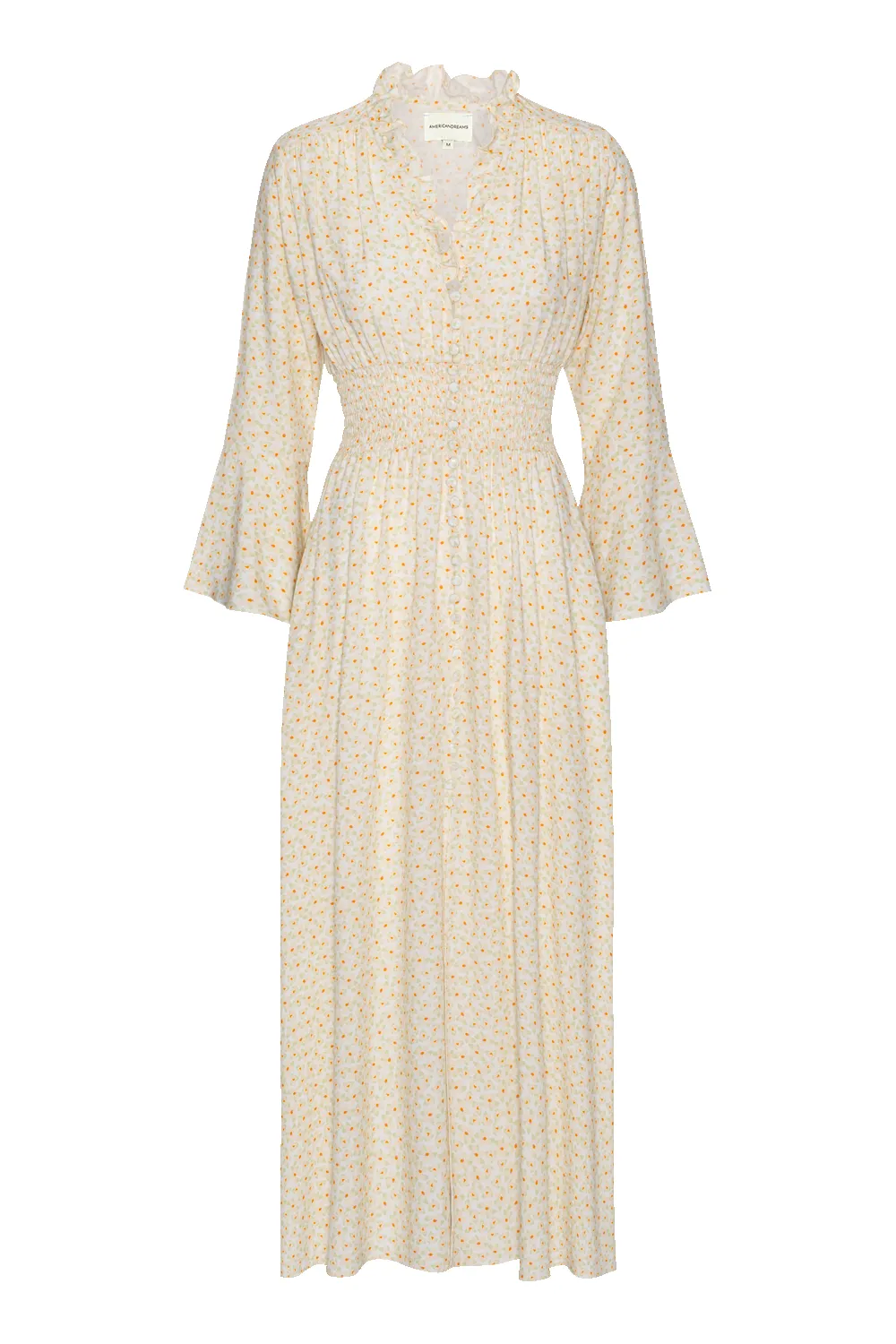 Sally Long Dress Cream Flower sold by Americandreams