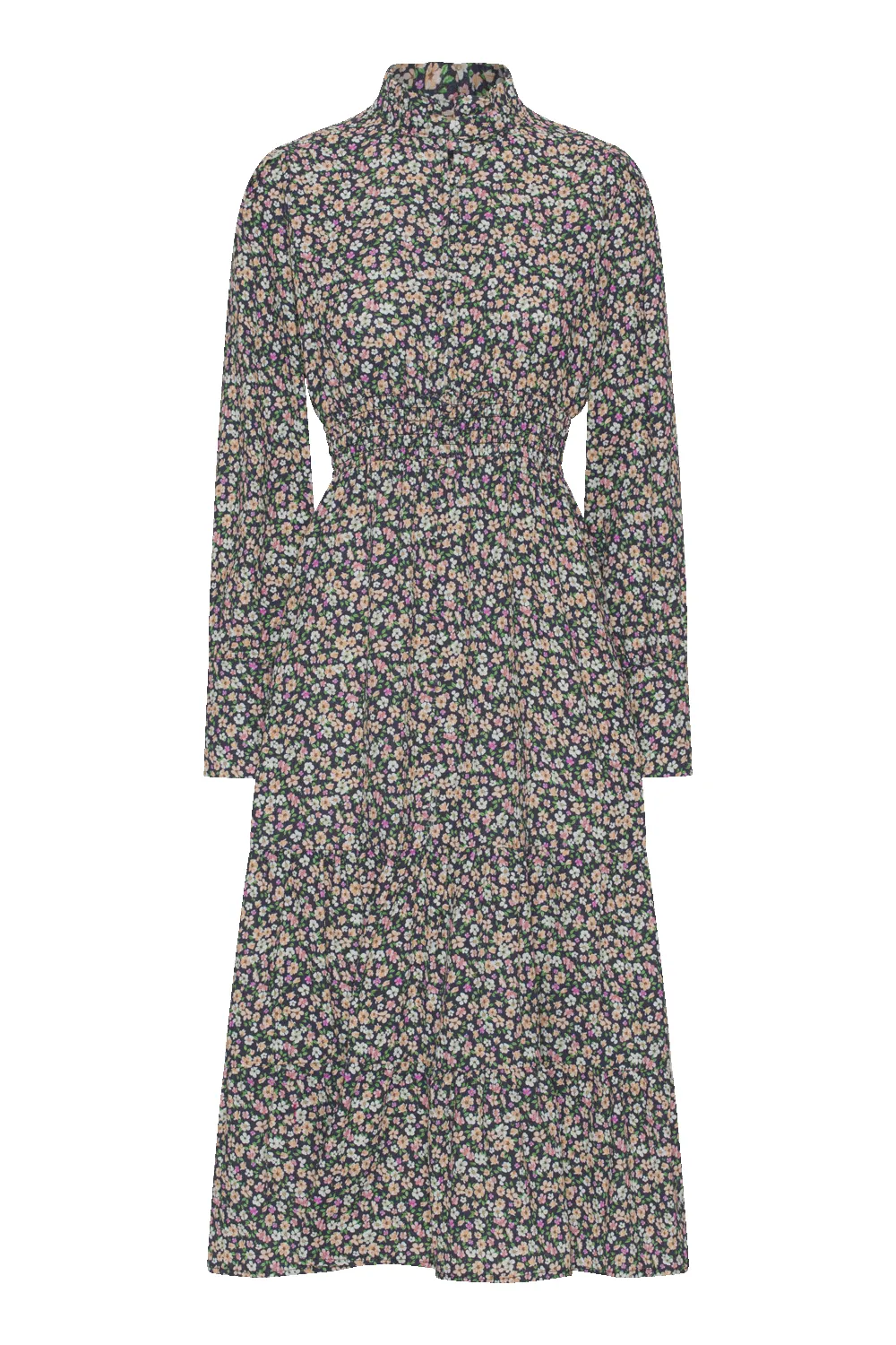 Steph Long Cotton Dress Navy Flower - Sample sold by Americandreams