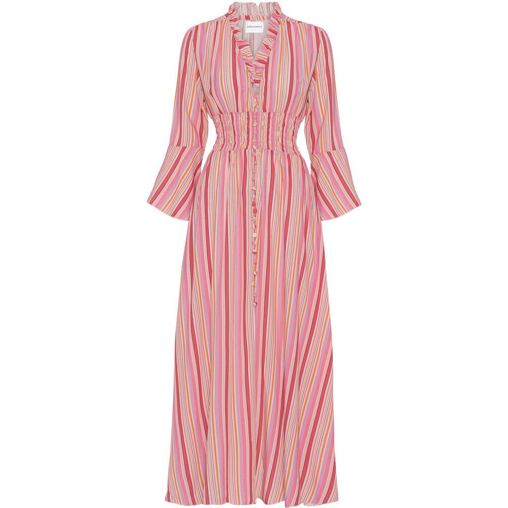 Sally Long Dress - Multi Striped Pink sold by American Dream