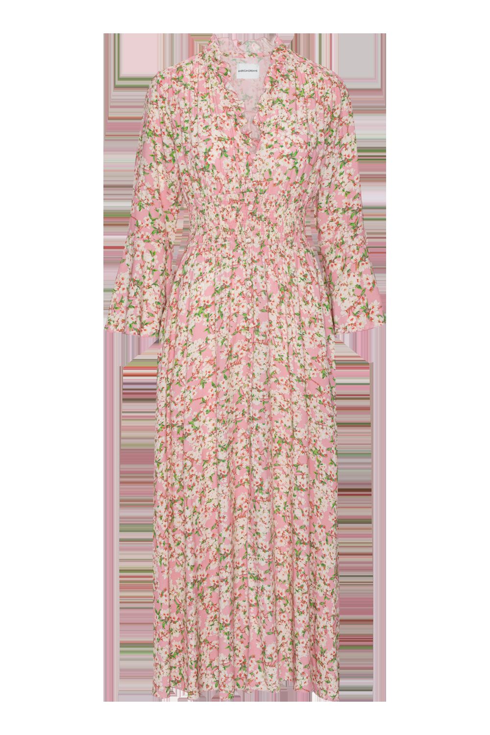 Sally Long Dress Light Pink White Flowers sold by American Dream