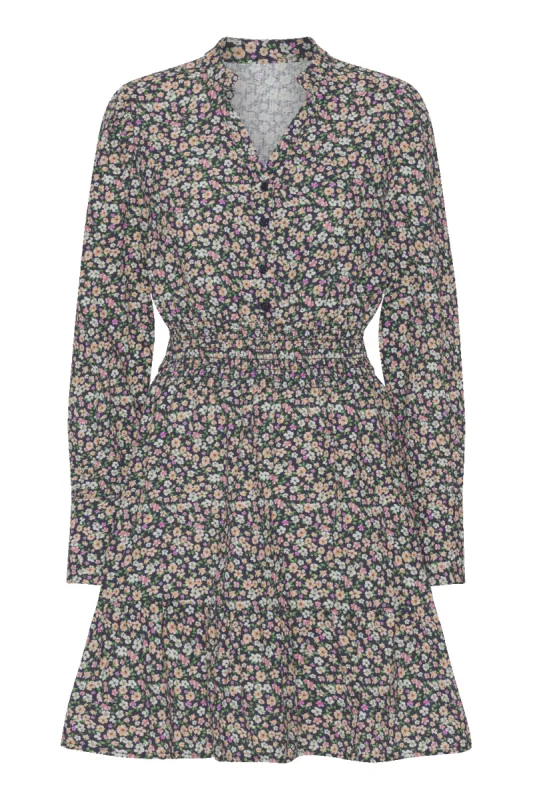 Inna Short Dress Cotton Navy Flower - Sample sold by American Dream