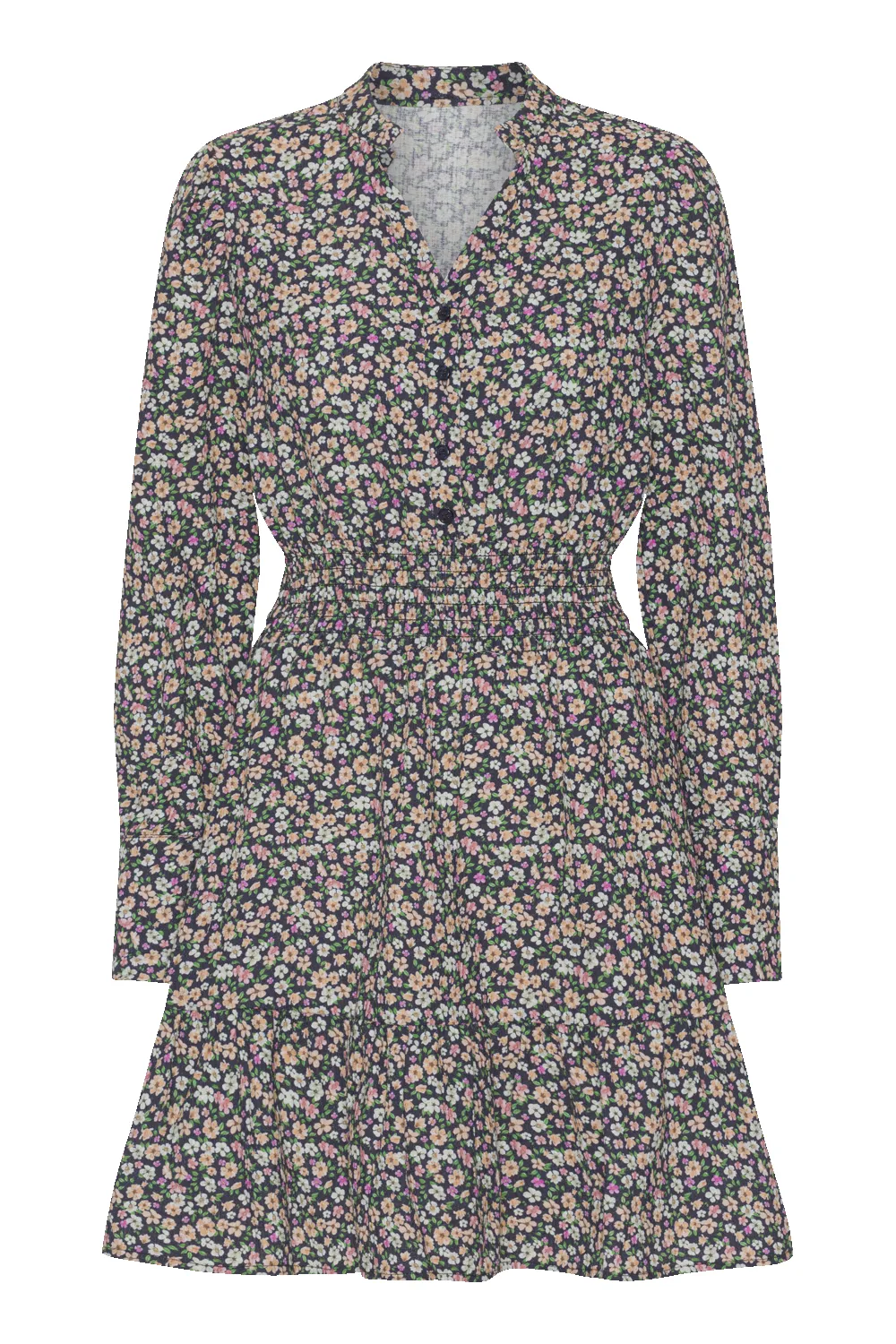 Inna Short Dress Cotton Navy Flower - Sample sold by American Dream