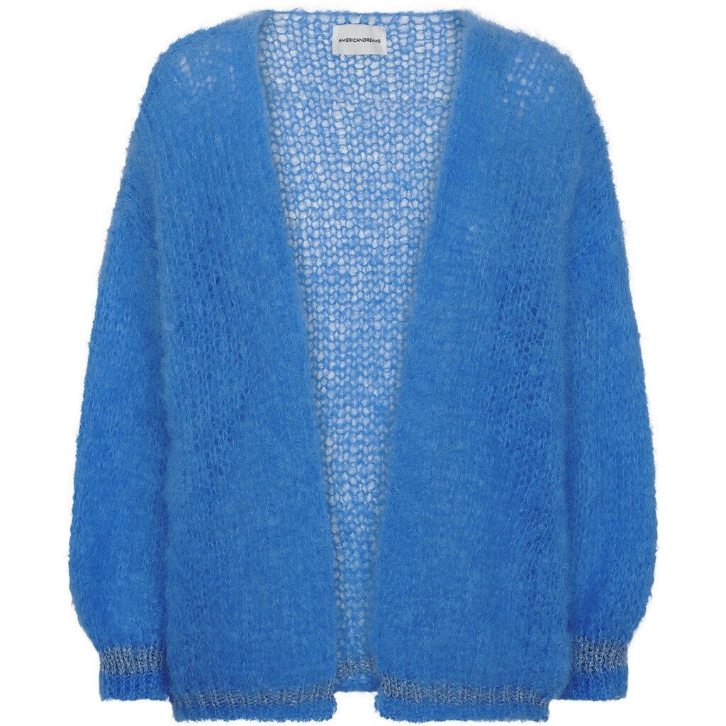 Olivia Mohair Cardigan - Sky Blue W/Silver Lurex sold by American Dream