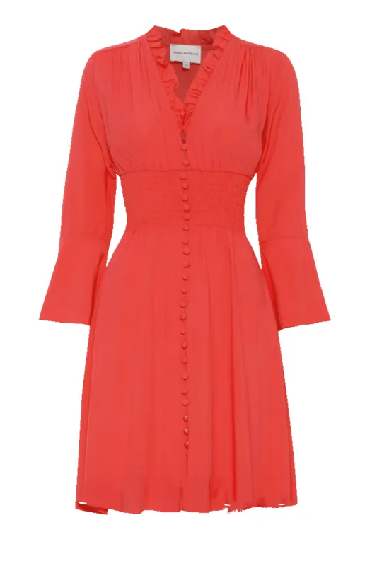 Sally Short Dress Bright Red Solid sold by Americandreams