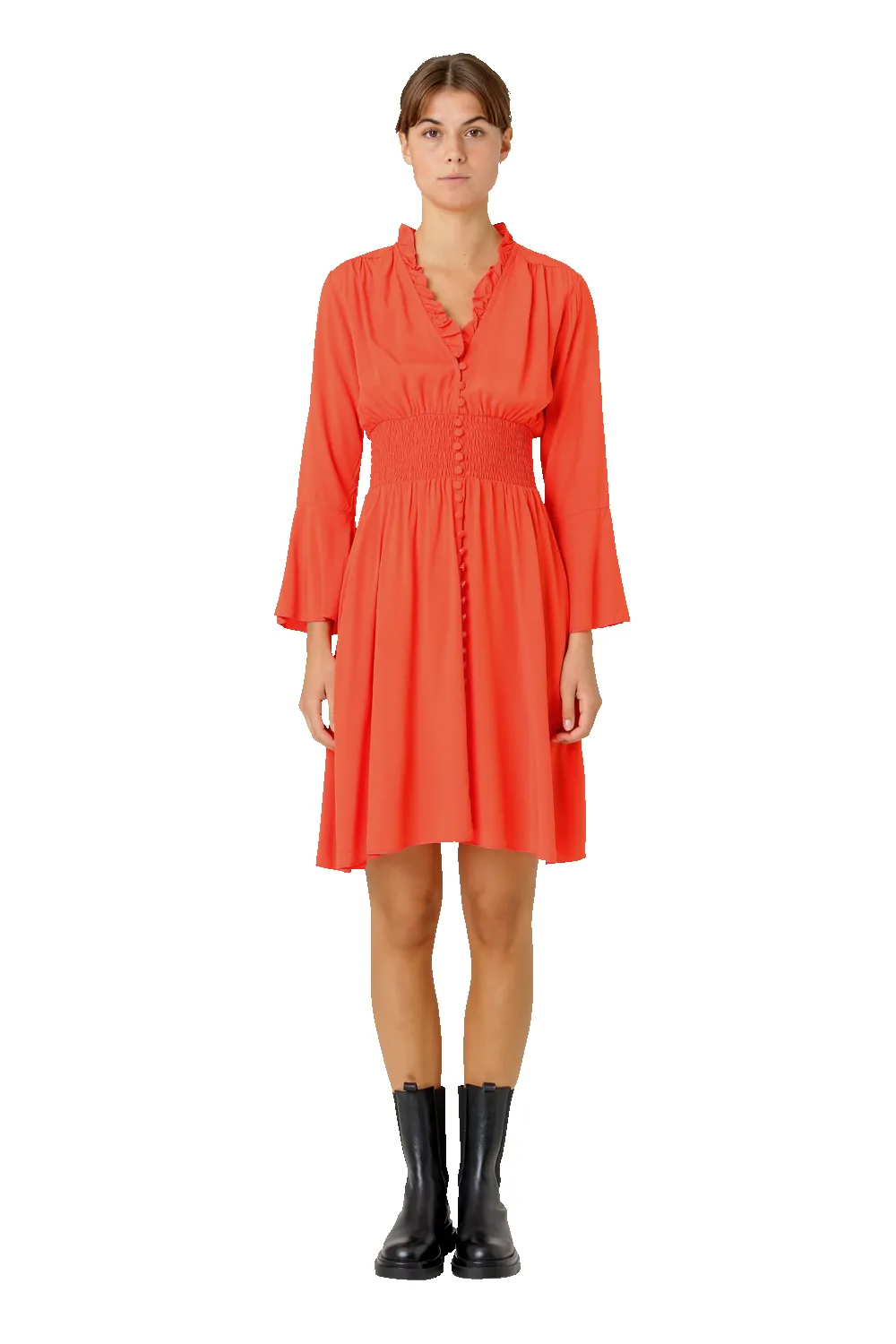 Sally Short Dress Bright Red Solid sold by Americandreams product image thumbnail 2