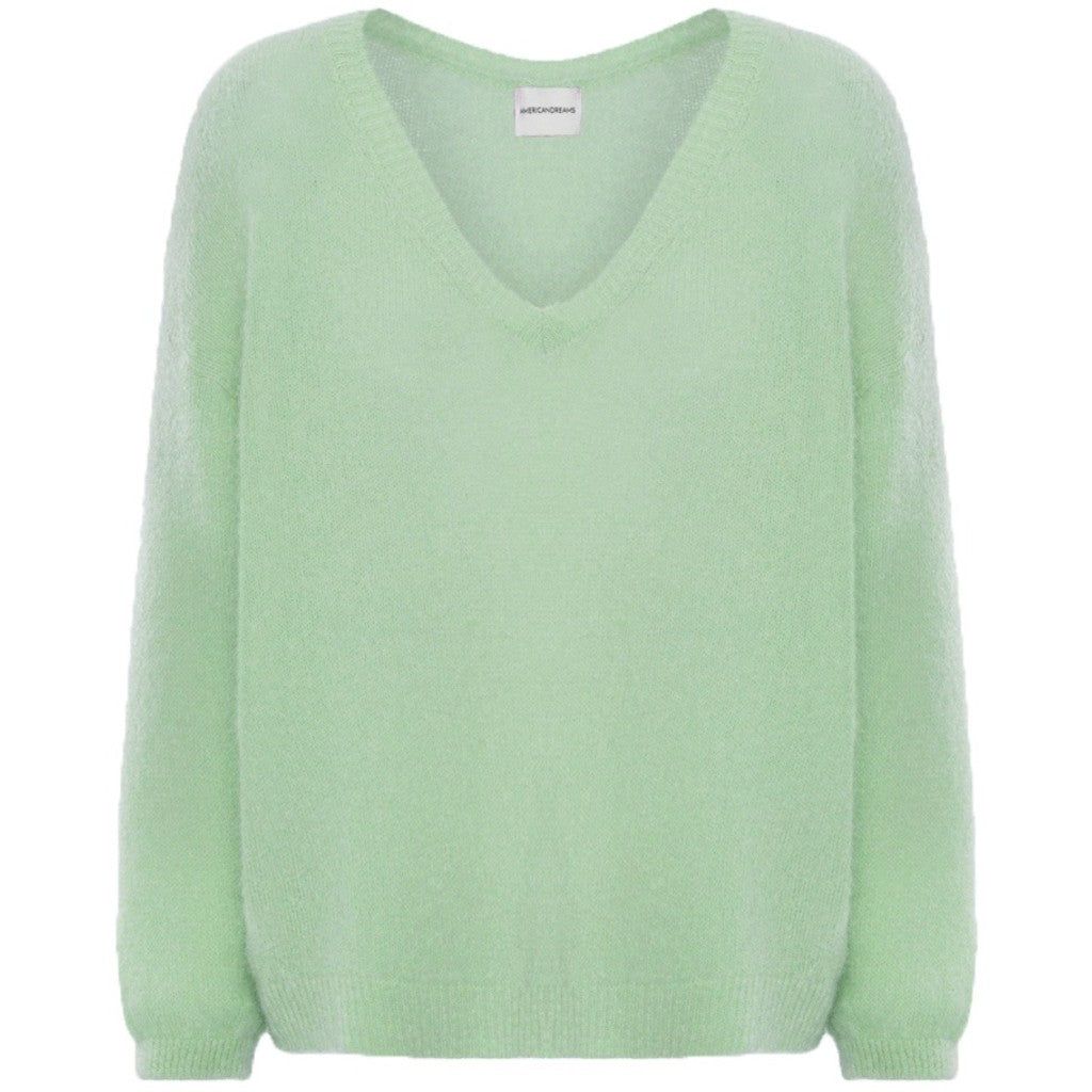 Silja V Neck Knit - Mint Green sold by American Dream