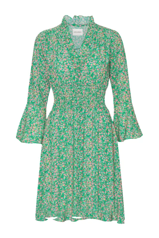 Sally Short Dress Green Flower sold by Americandreams