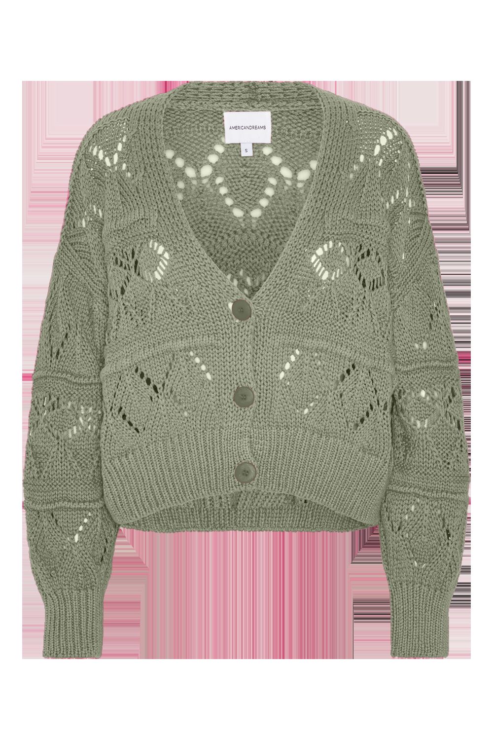 Riley Cotton Cardigan Dusty Green sold by Americandreams