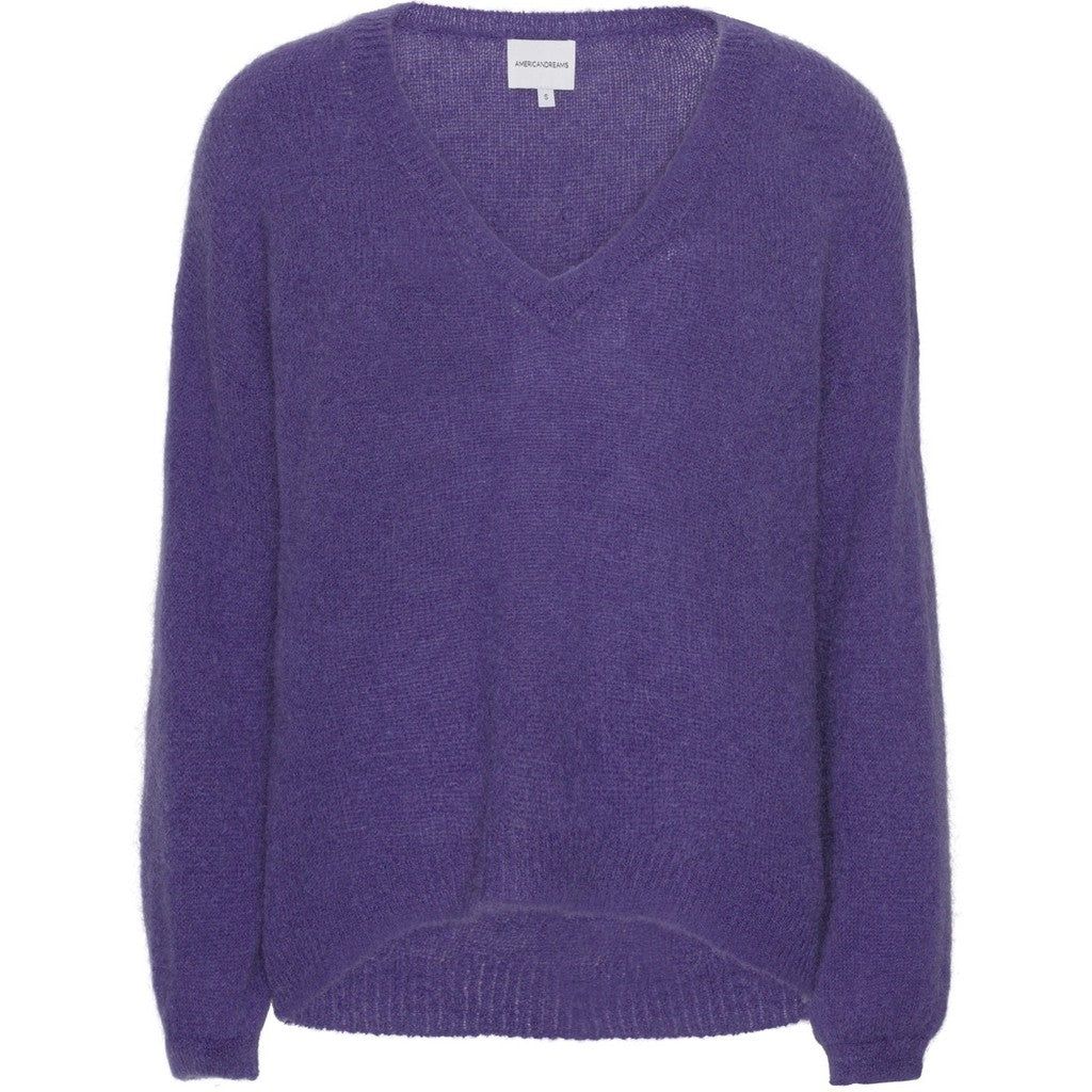 Silja V Neck Knit - Violet sold by American Dream