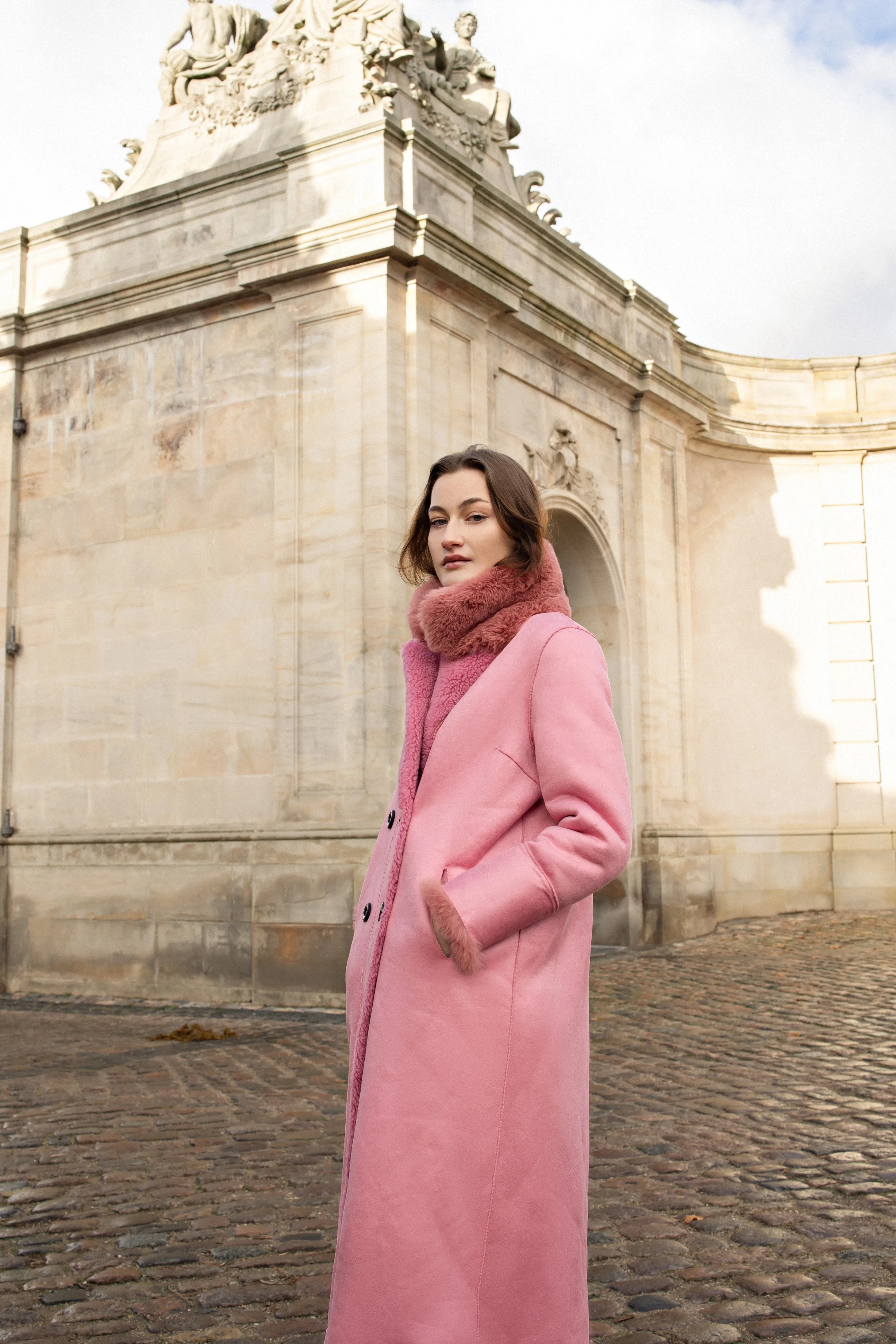 Leona Wool Coat Long Pink sold by Americandreams product image thumbnail 4