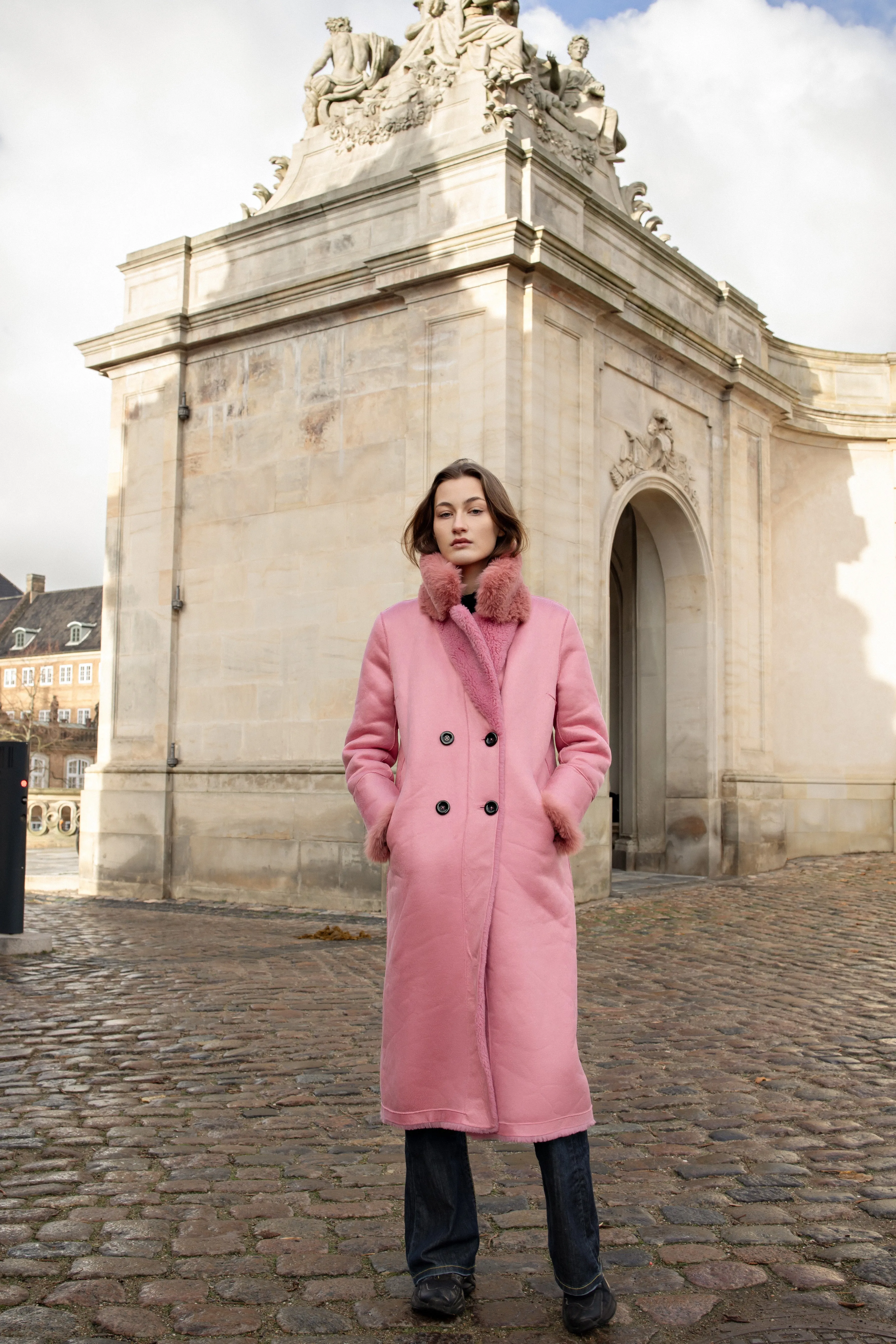 Leona Wool Coat Long Pink sold by Americandreams product image thumbnail 3