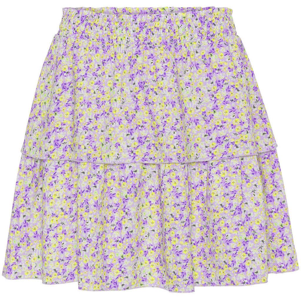 Sally Short Skirt - Lilac / Yellow Flower sold by American Dream
