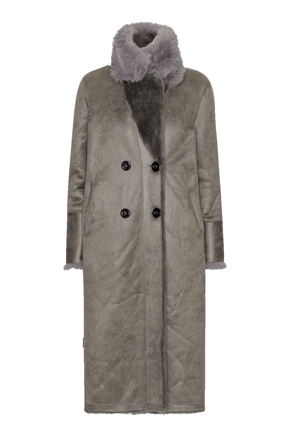 Leona Wool Coat Long Light Grey sold by Americandreams product image thumbnail 2