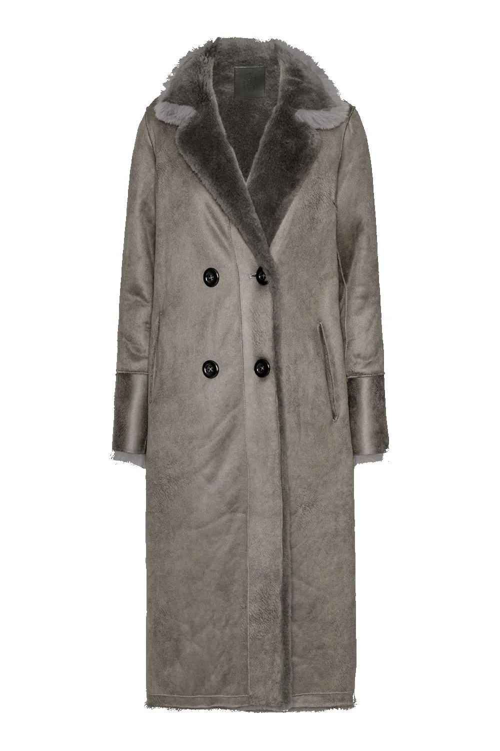 Leona Wool Coat Long Light Grey sold by Americandreams