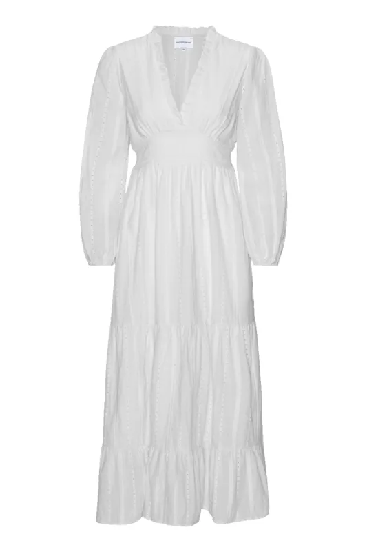 Umi Cotton Long Dress White made by Americandreams