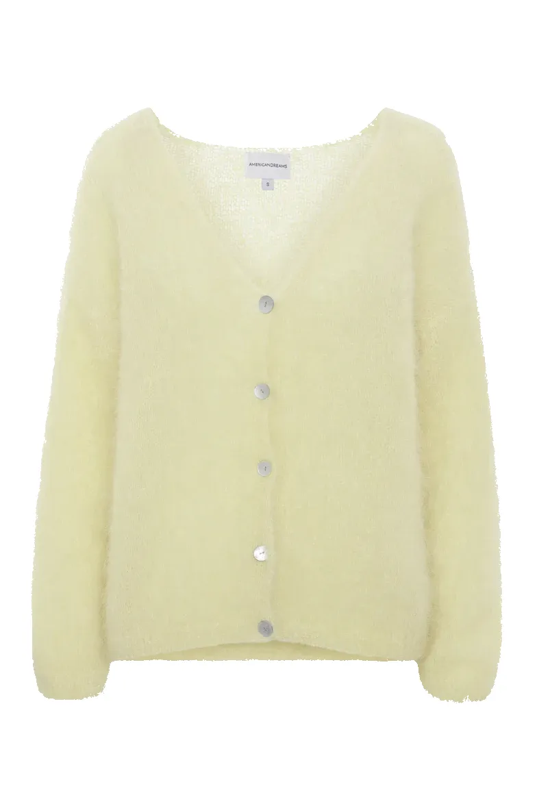 Cornelia LS Cardigan Light Yellow sold by Americandreams