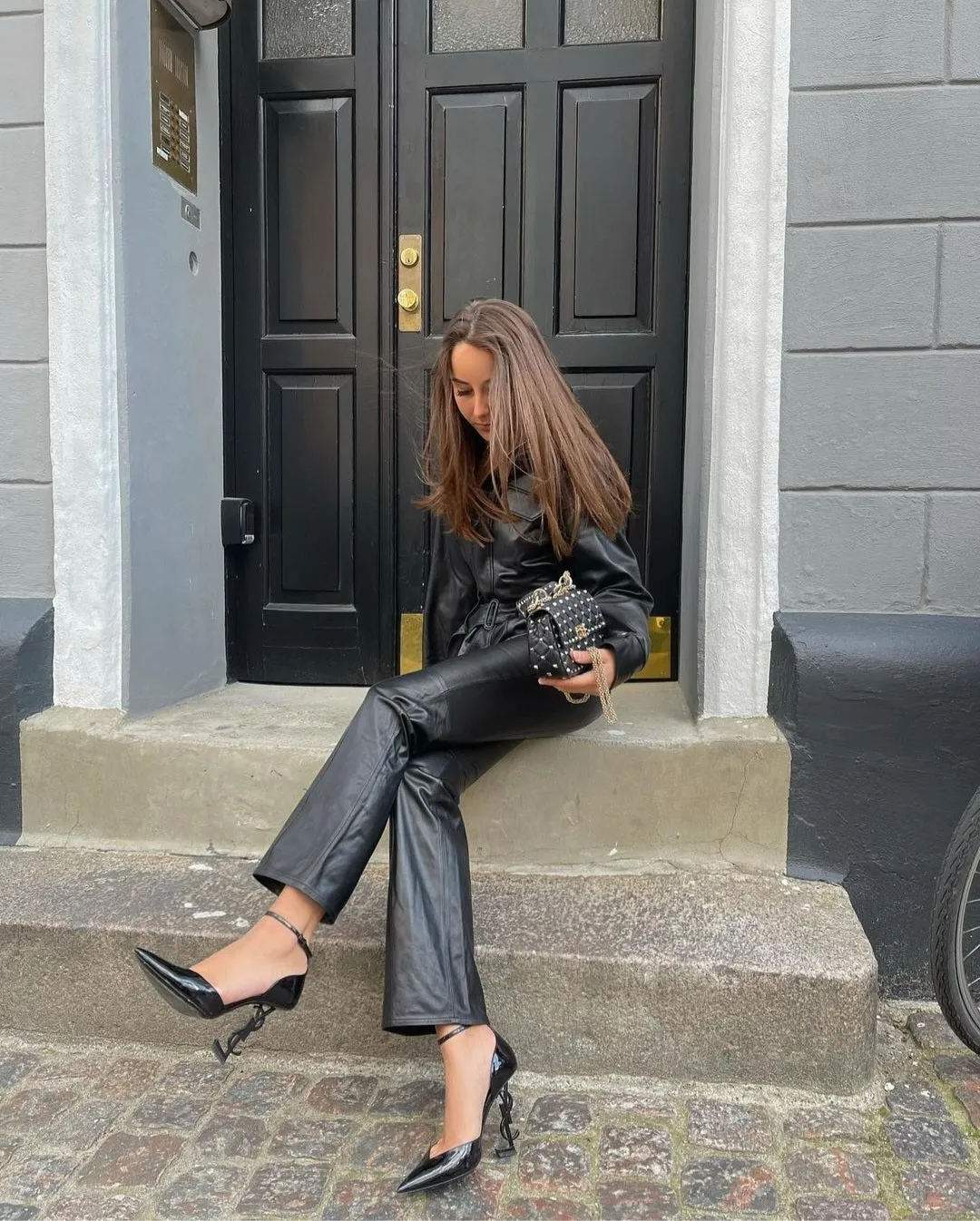 Patty Leather Jumpsuit Black - Sample sold by Americandreams product image thumbnail 2