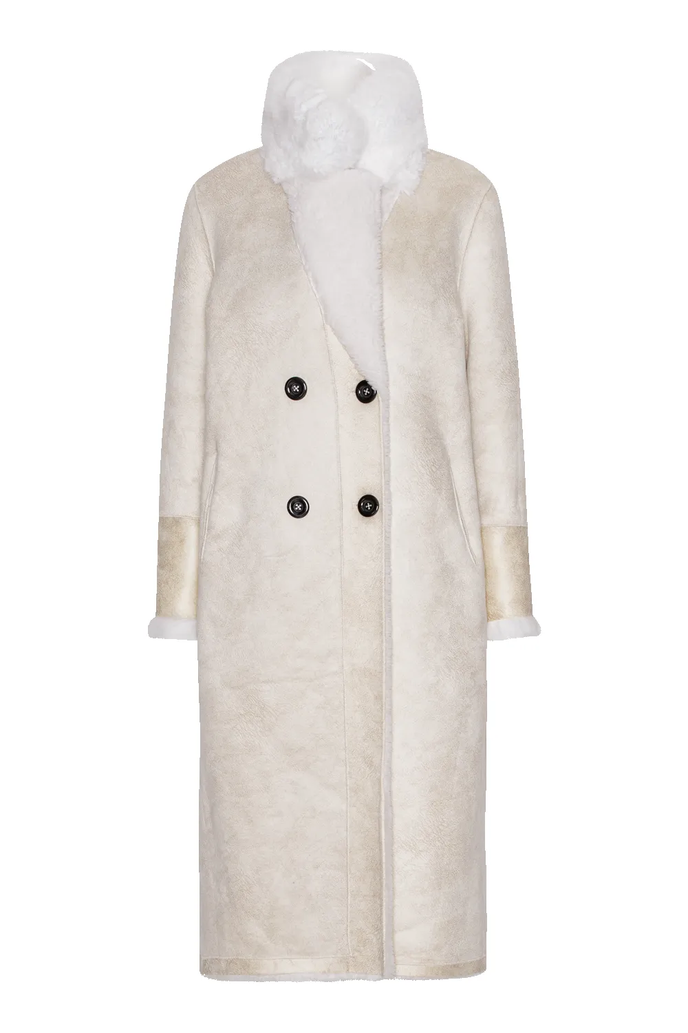 Leona Wool Coat Long White sold by Americandreams product image thumbnail 2