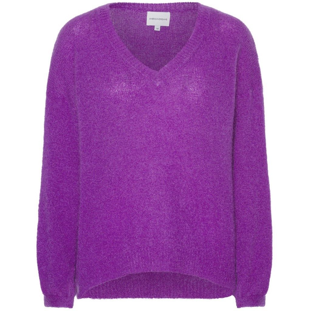 Silja V Neck Knit - Deep Purple sold by American Dream