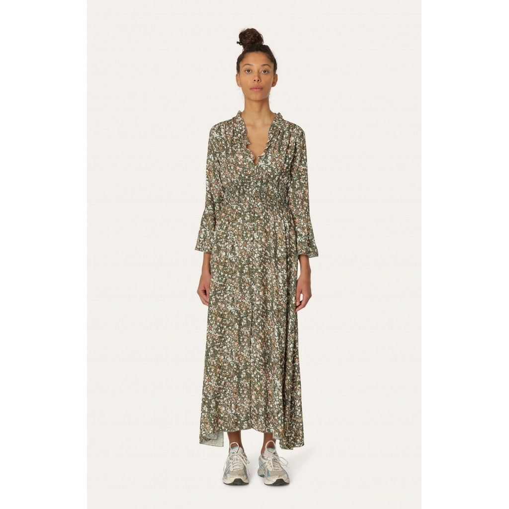 Sally Long Dress - Army Green Flower sold by American Dream product image thumbnail 2