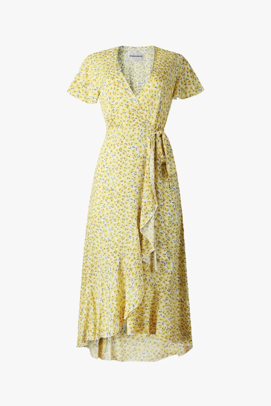 Milly Wrap Dress Long Yellow Flower sold by Americandreams product image thumbnail 3