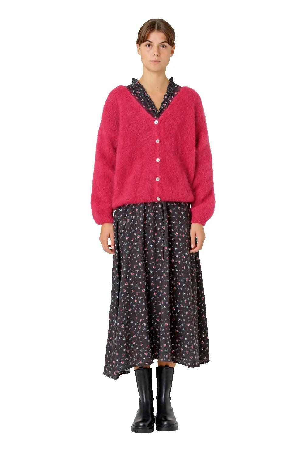 Cornelia LS Cardigan Cerise sold by Americandreams product image thumbnail 2