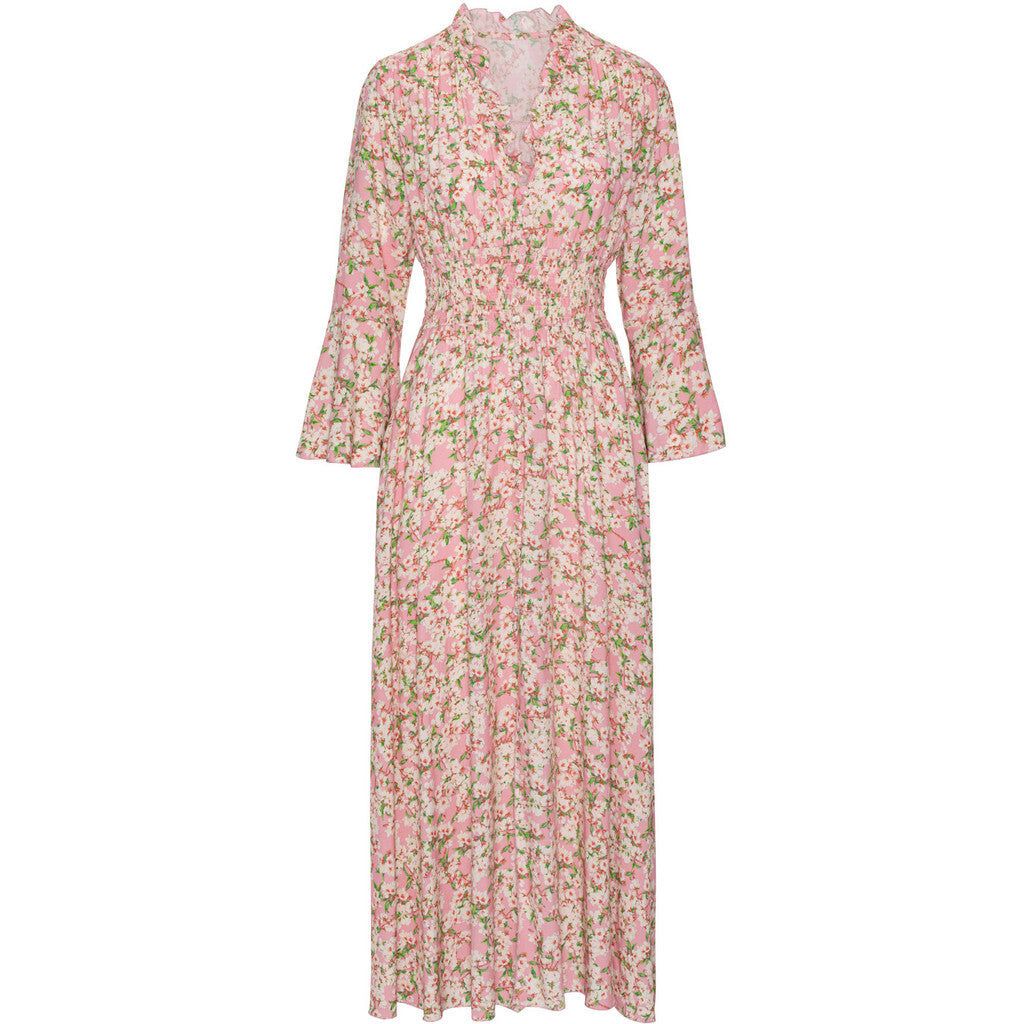 Sally Long Dress - Light Pink White Flower sold by American Dream