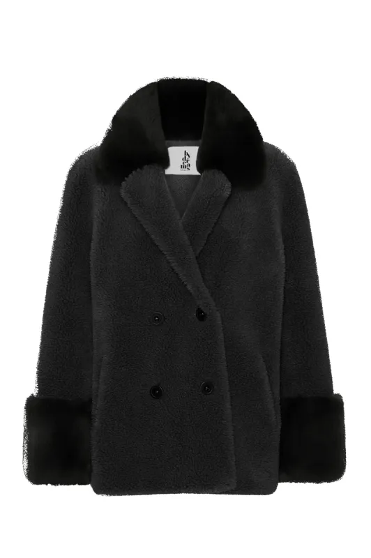 Fiona Short Wool Coat Black made by Americandreams
