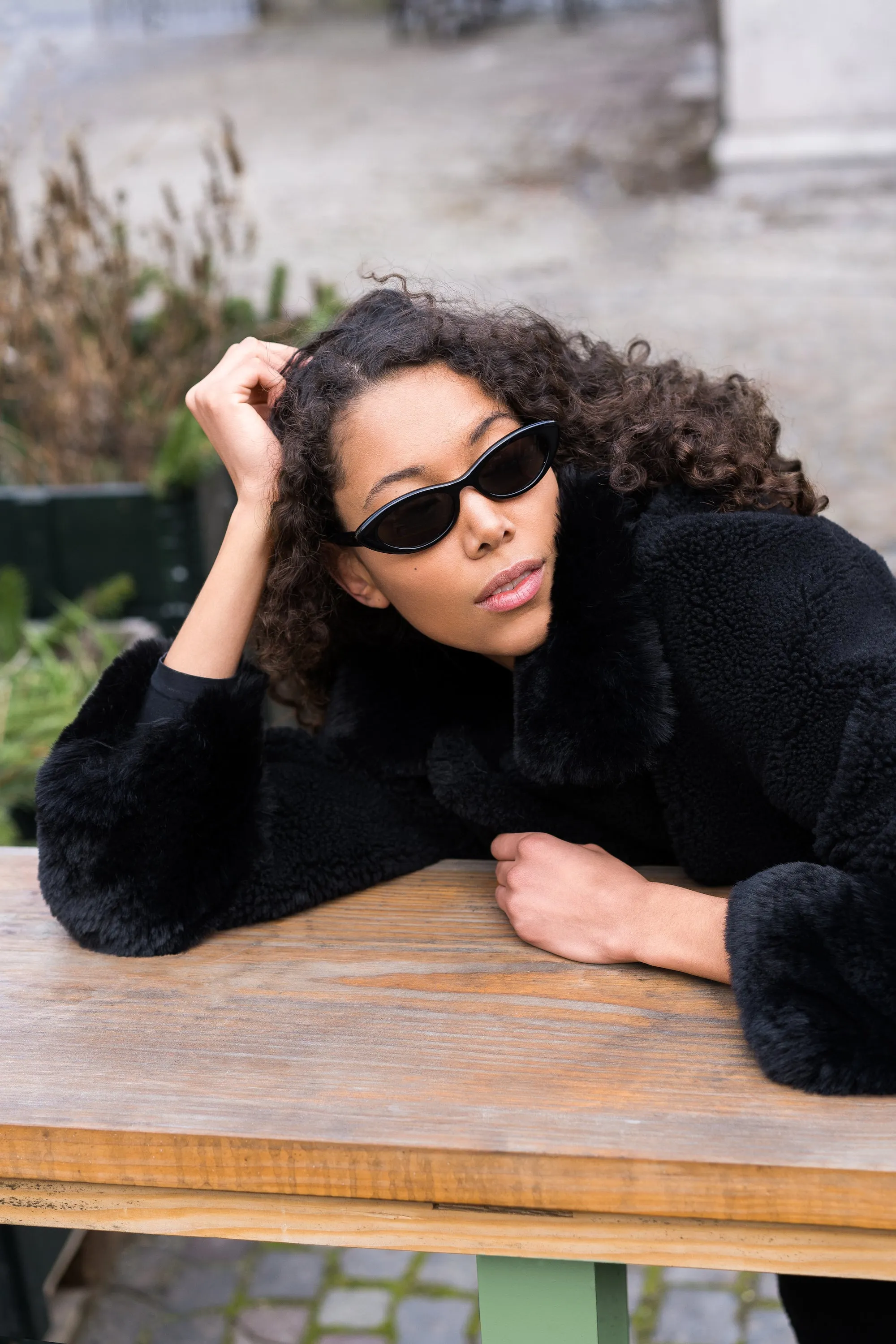 Fiona Short Wool Coat Black sold by Americandreams product image thumbnail 2