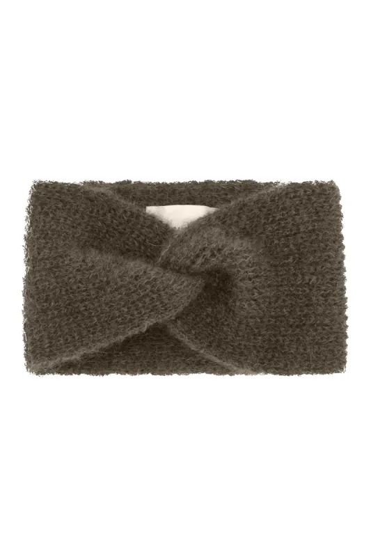 Andy Knit Headband Dark Taupe made by Americandreams